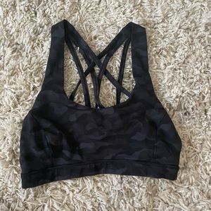 LULULEMON dark camo sports bra size 2